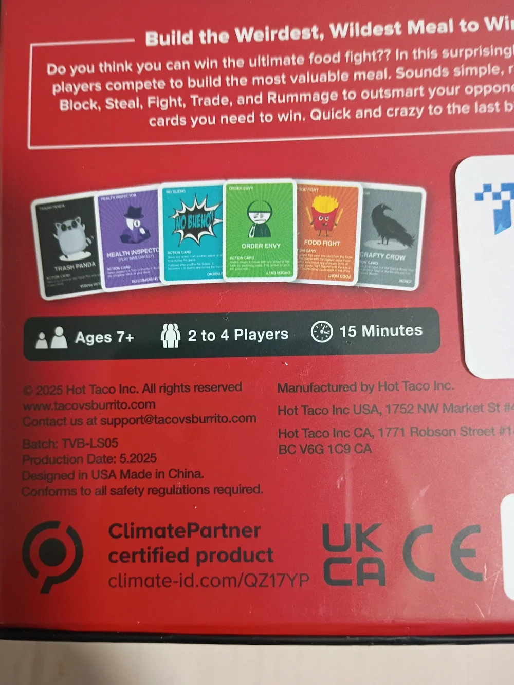 Taco vs Burrito Card Game - NEW!!